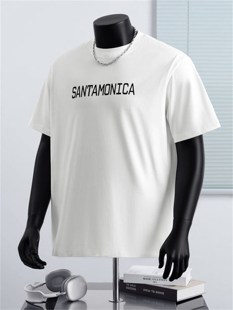 Liber Summer Men's Printed Letter T-shirts