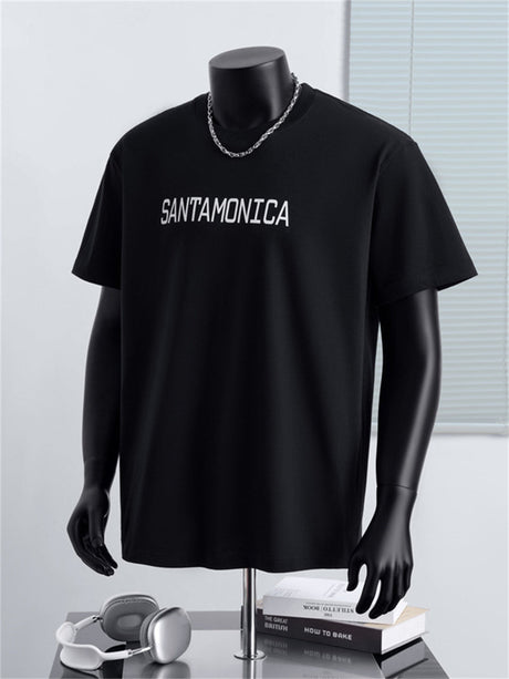 Liber Summer Men's Printed Letter T-shirts