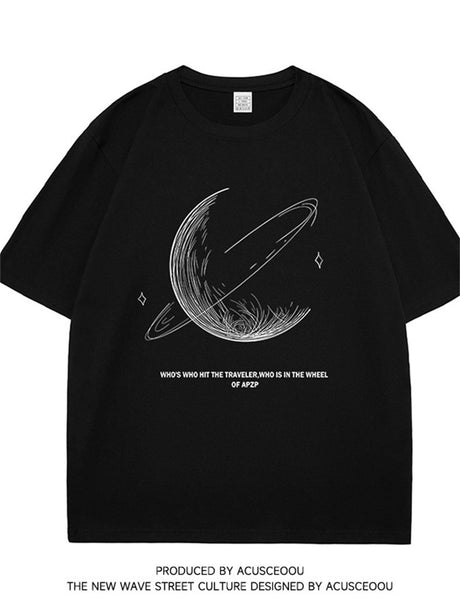 Liber Summer Men's Printed Cartoon Hood T-shirts