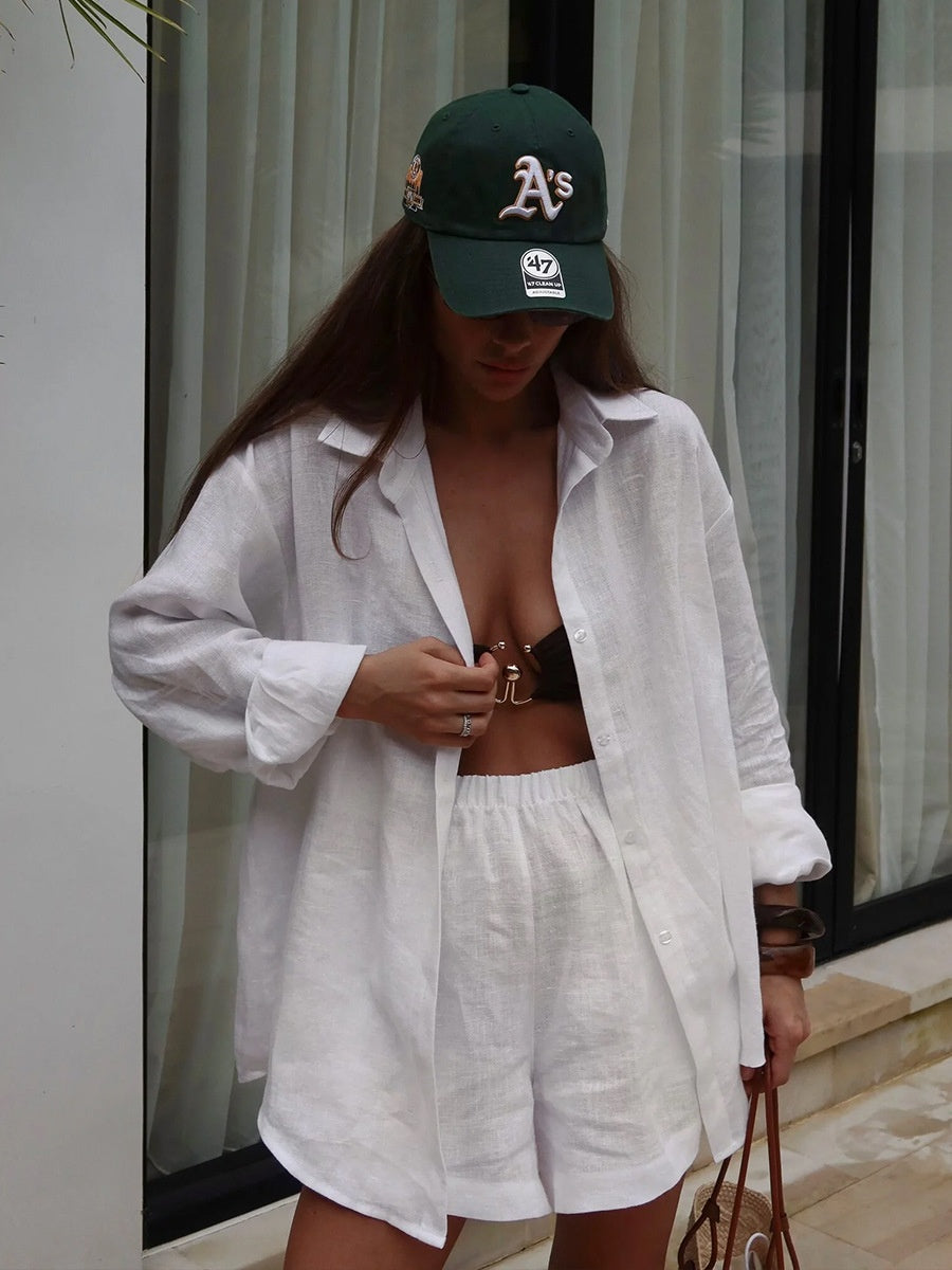 Liber SS Women's Linen Two-Piece Set