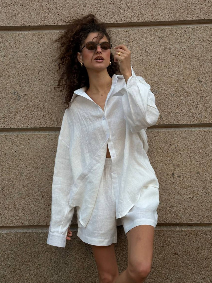 Liber SS Women's Linen Two-Piece Set