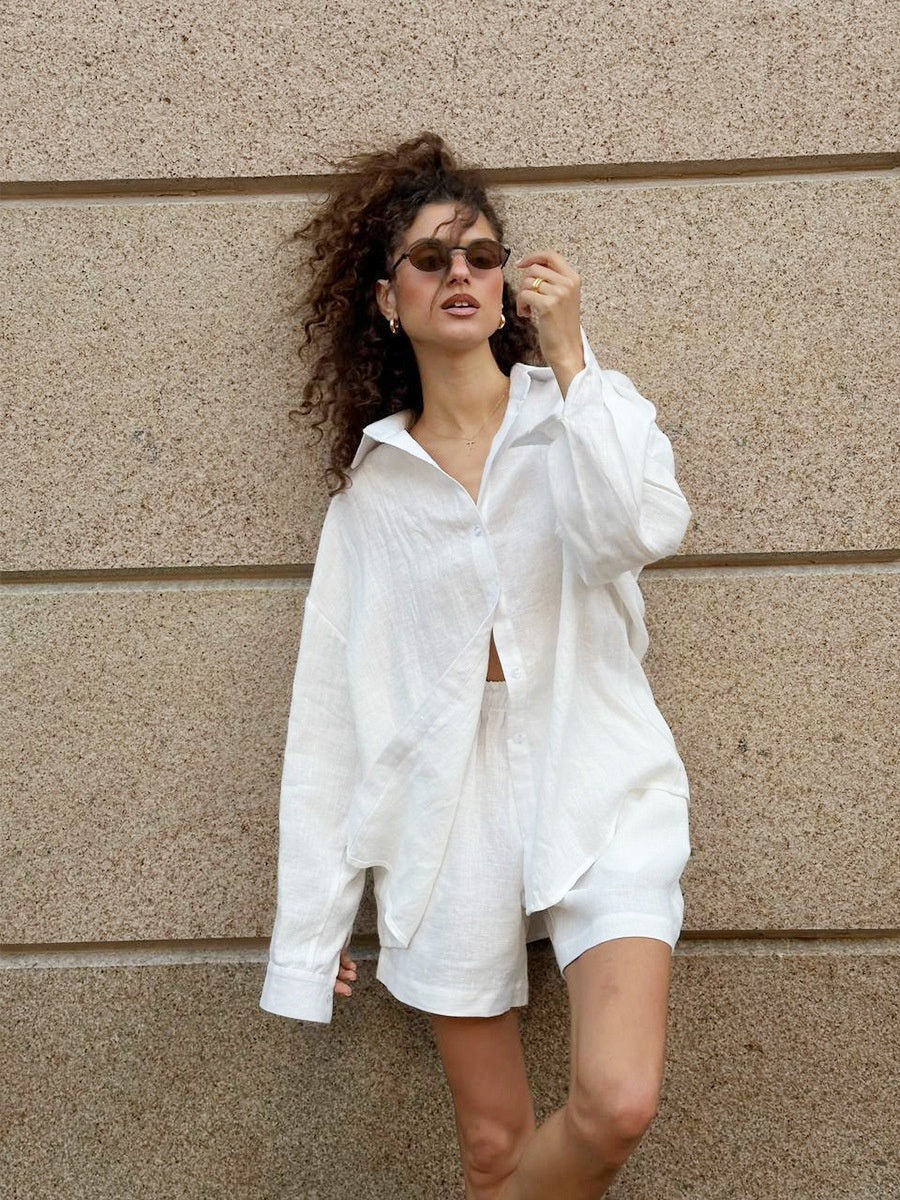 Liber SS Women's Linen Two-Piece Set