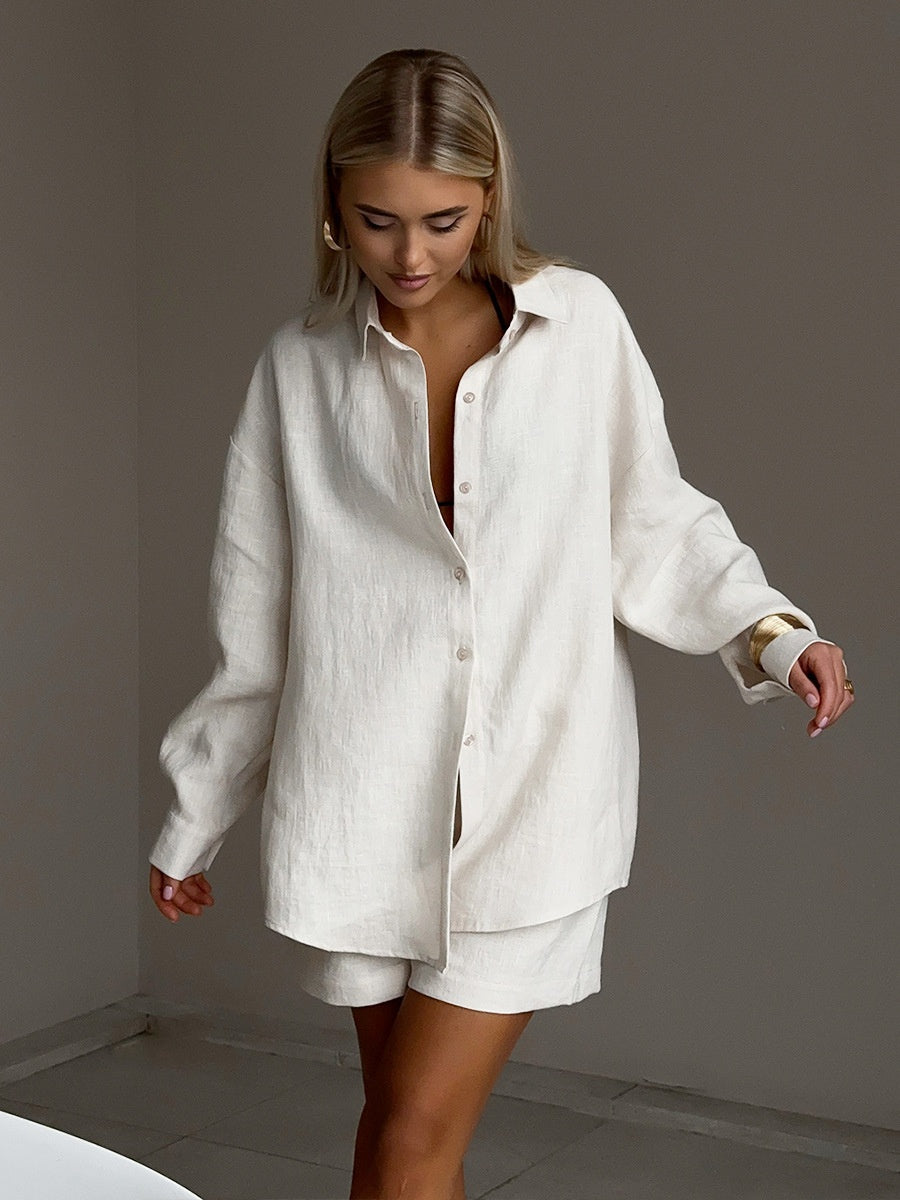 Liber SS Women's Linen Two-Piece Set