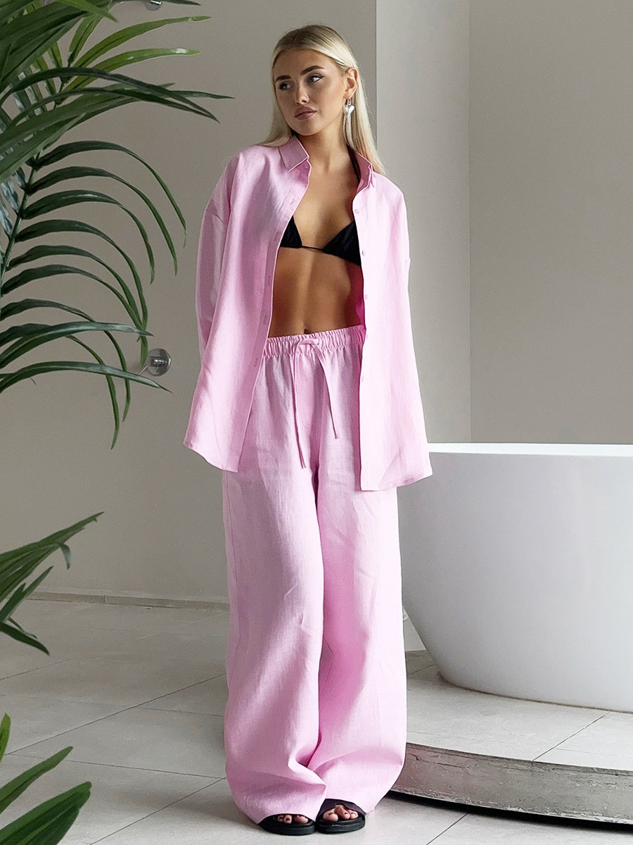 Liber SS Women's Linen Two-Piece Set
