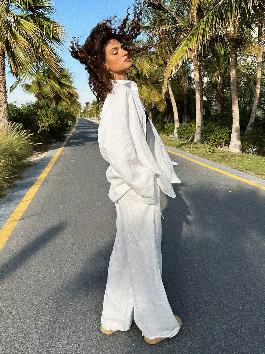 Liber SS Women's Linen Two-Piece Set