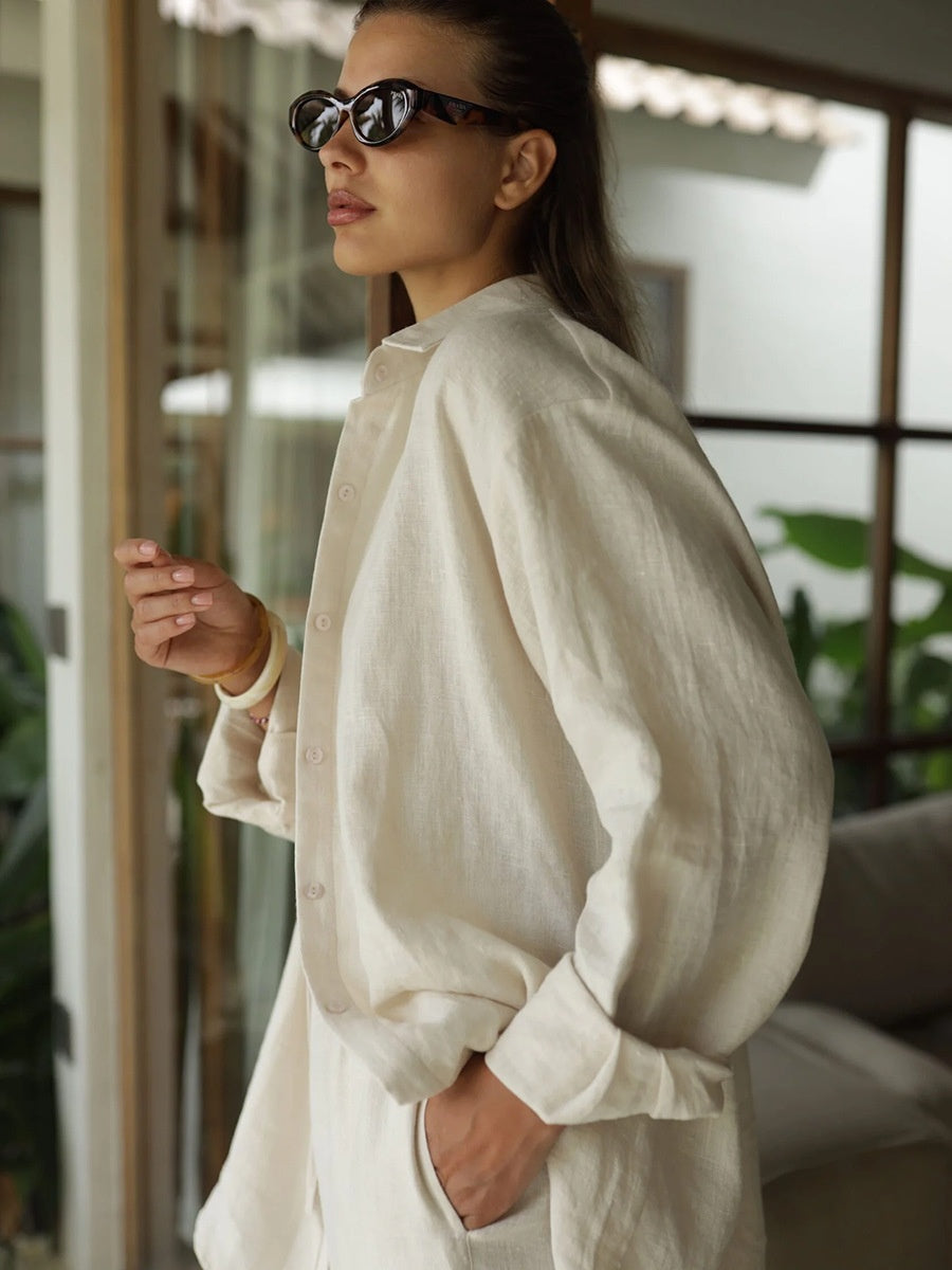 Liber SS Women's Linen Two-Piece Set