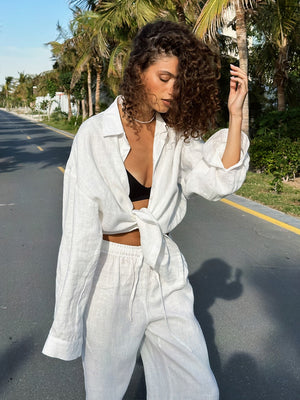 Liber SS Women's Linen Two-Piece Set