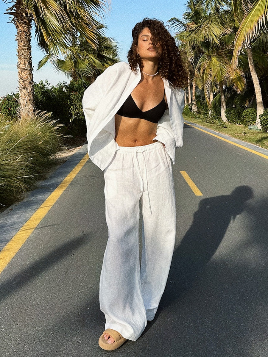 Liber SS Women's Linen Two-Piece Set
