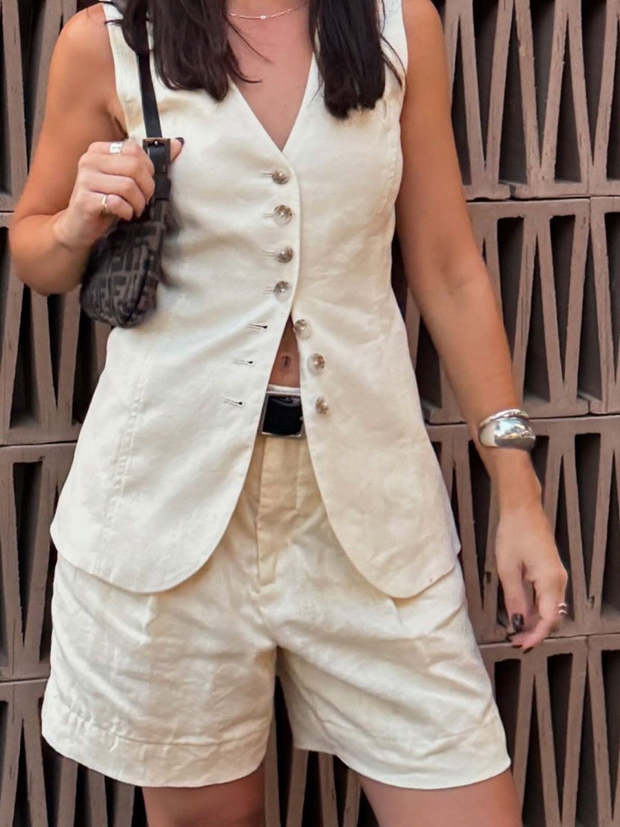 Liber SS Women's Linen Two-Piece Set