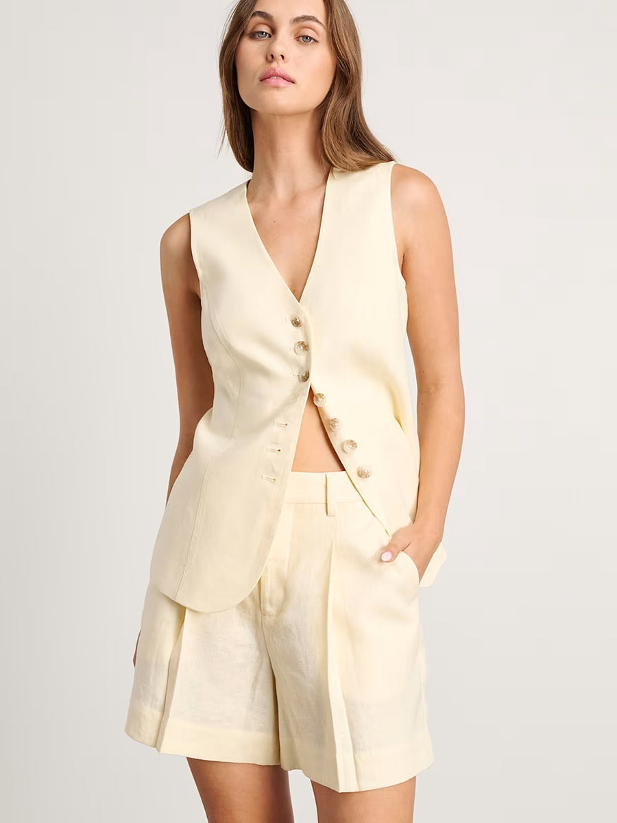 Liber SS Women's Linen Two-Piece Set