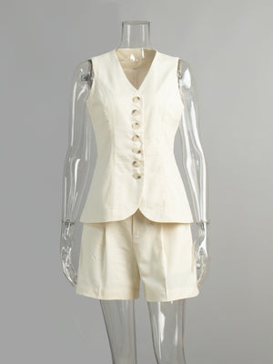 Liber SS Women's Linen Two-Piece Set