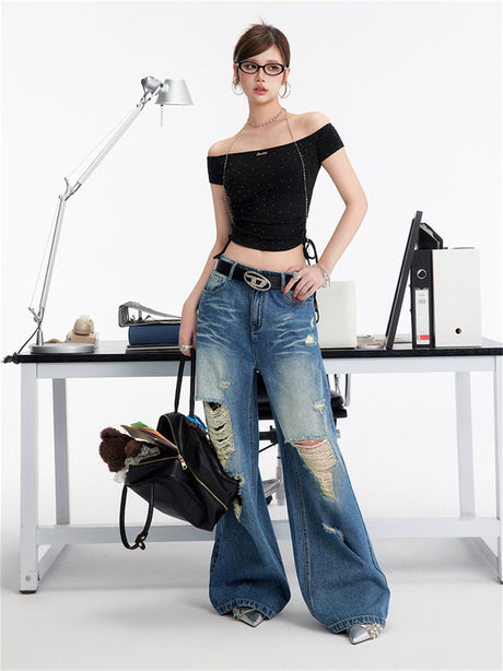 Liber Summer Women's  Distressed Jeans