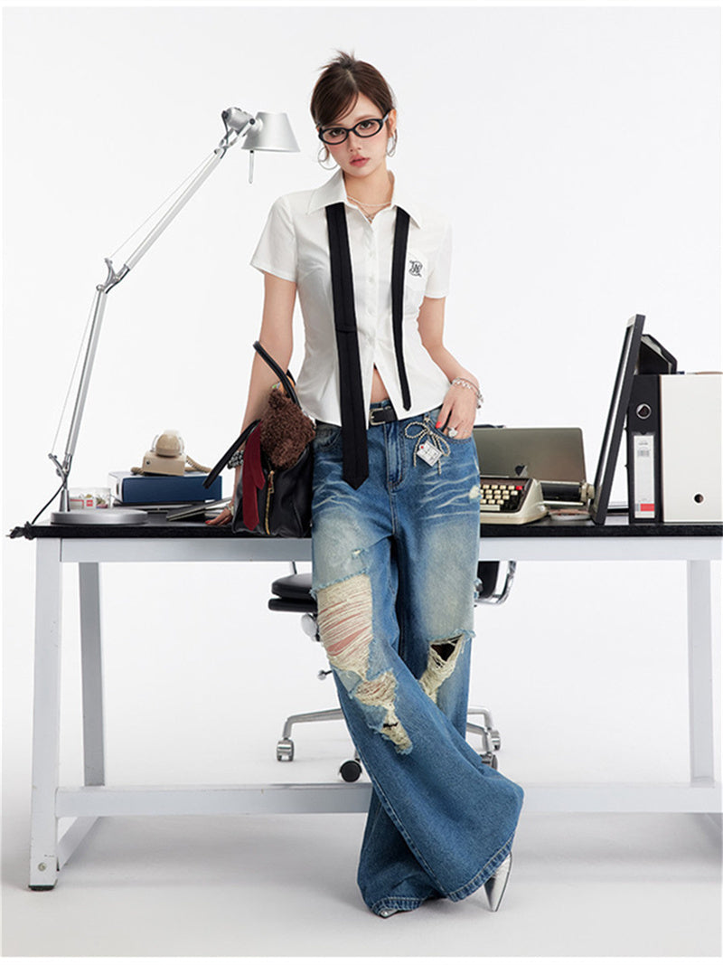 Liber Summer Women's  Distressed Jeans