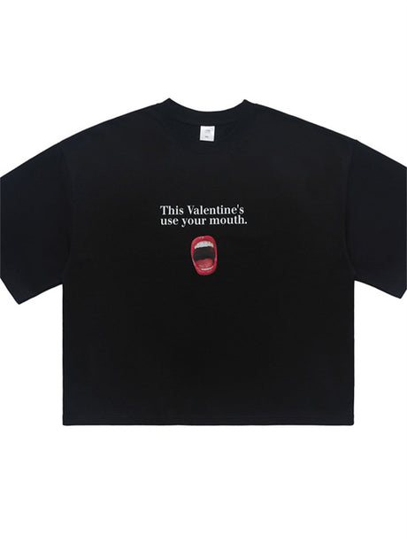 Liber Summer Men's Printed Letter Hood T-shirts