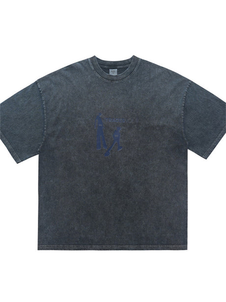 Liber Summer Men's Printed Letter Hood T-shirts