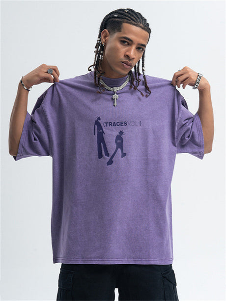 Liber Summer Men's Printed Letter Hood T-shirts