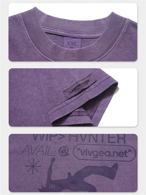 Liber Summer Men's Printed Letter Hood T-shirts