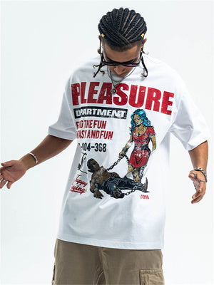 Liber Summer Men's Printed Letter Hood T-shirts