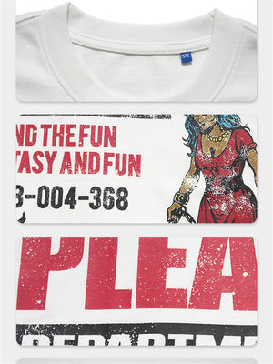 Liber Summer Men's Printed Letter Hood T-shirts