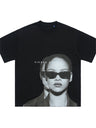 Liber Summer Men's Printed Letter Hood T-shirts