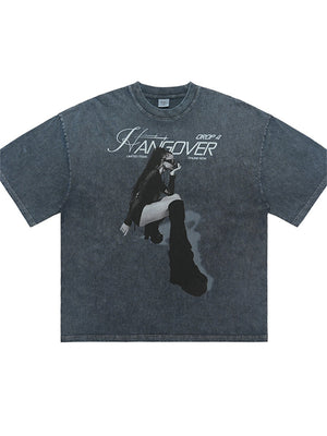 Liber Summer Men's Printed Letter Hood T-shirts