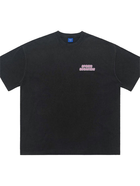 Liber Summer Men's Printed Letter Hood T-shirts
