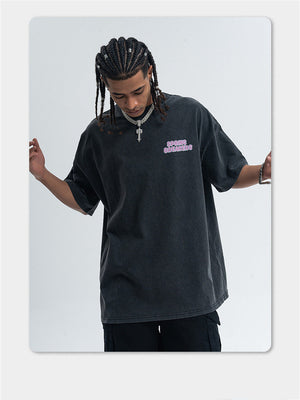 Liber Summer Men's Printed Letter Hood T-shirts
