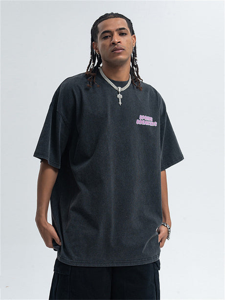 Liber Summer Men's Printed Letter Hood T-shirts