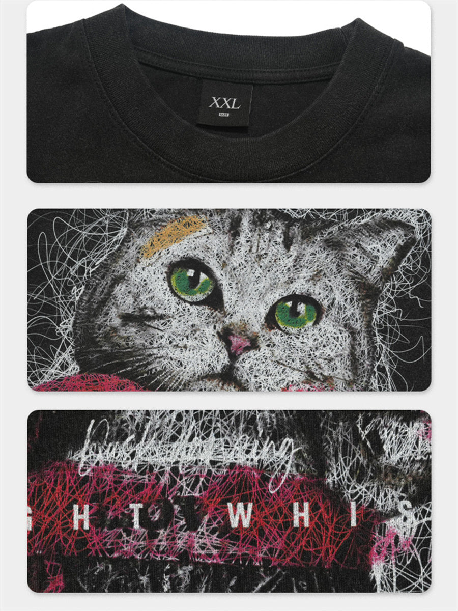 Liber Summer Men's Printed Cartoon Hood T-shirts