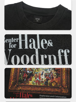 Liber Summer Men's Printed Letter Hood T-shirts