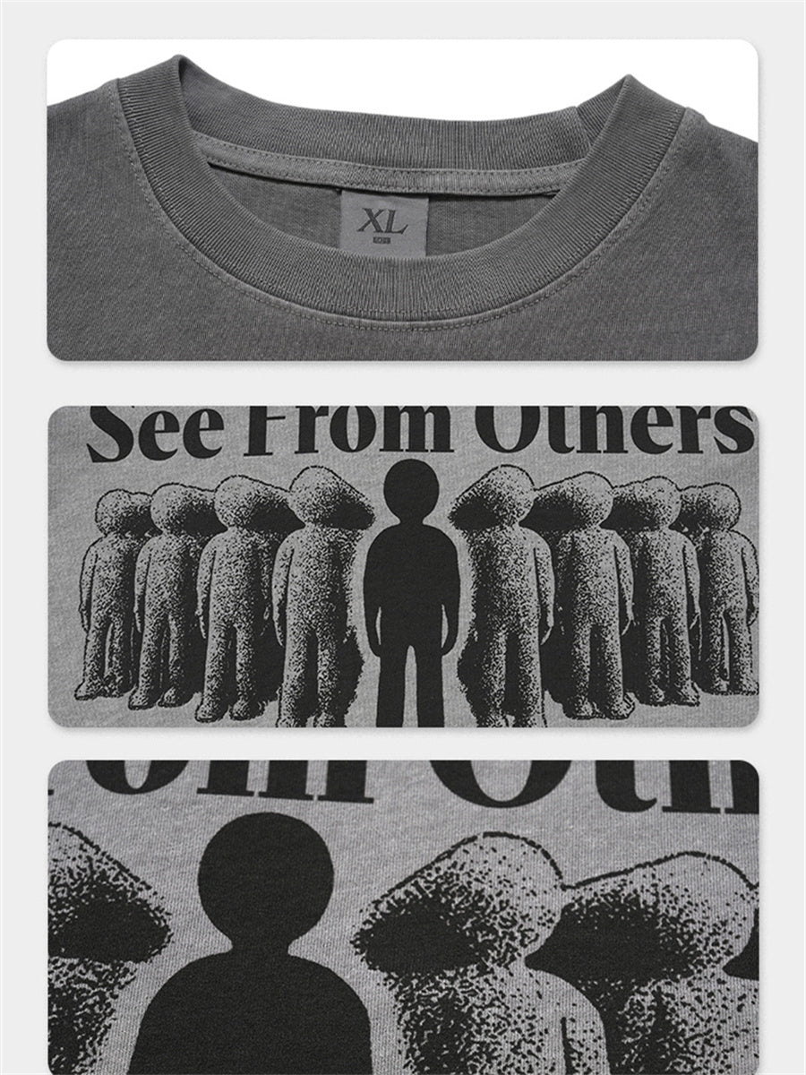 Liber Summer Men's Printed Letter Hood T-shirts