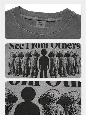 Liber Summer Men's Printed Letter Hood T-shirts
