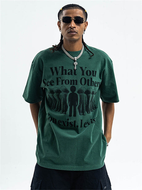 Liber Summer Men's Printed Letter Hood T-shirts