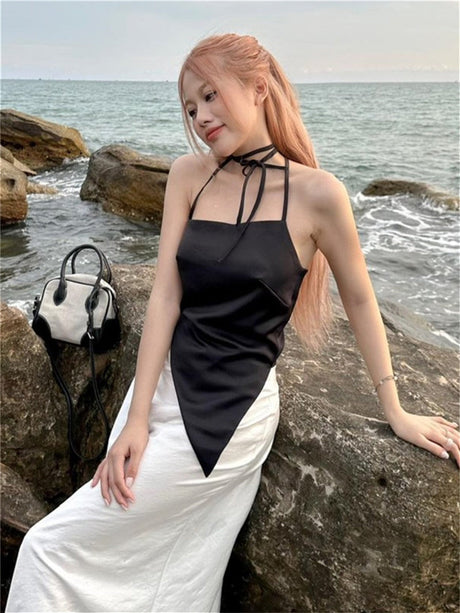 Liber Summer Women's Irregular Hem Tube Top