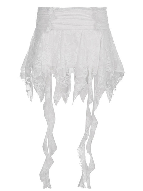 Liber Spring Women's Lace Solid Color Skirts