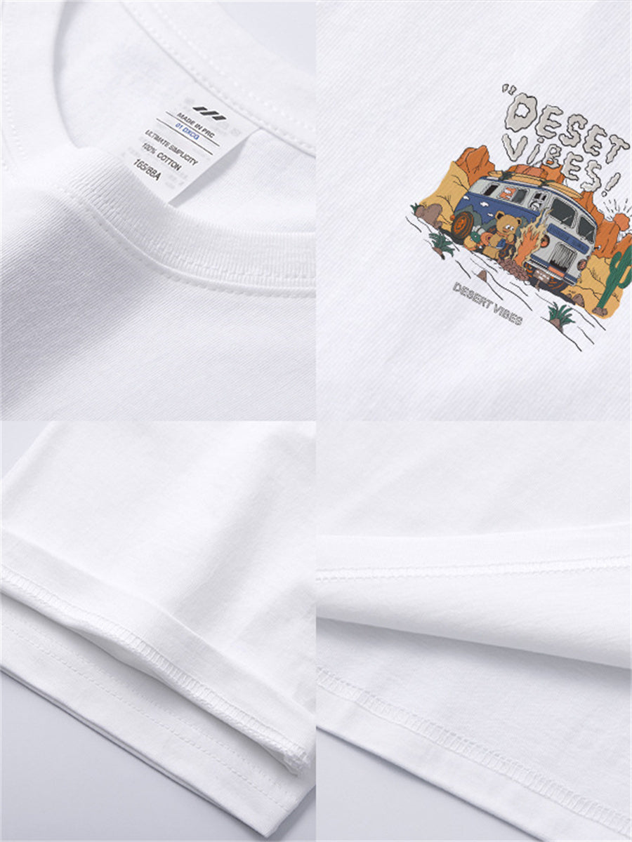 Liber Summer Men's Printed Cartoon T-shirts