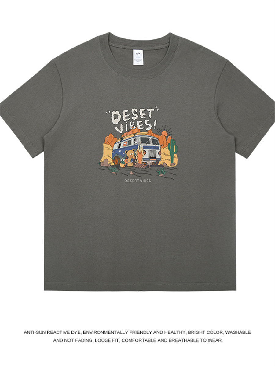 Liber Summer Men's Printed Cartoon T-shirts