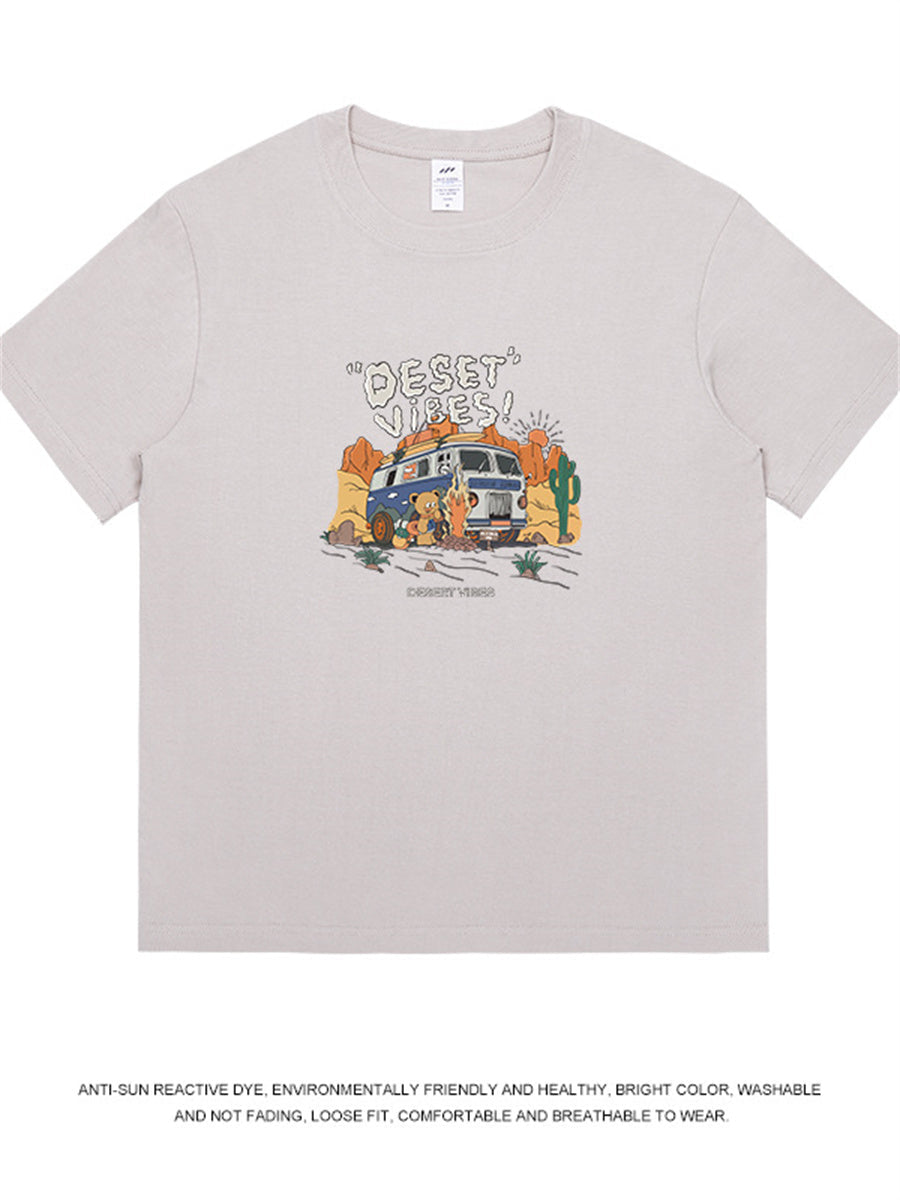 Liber Summer Men's Printed Cartoon T-shirts