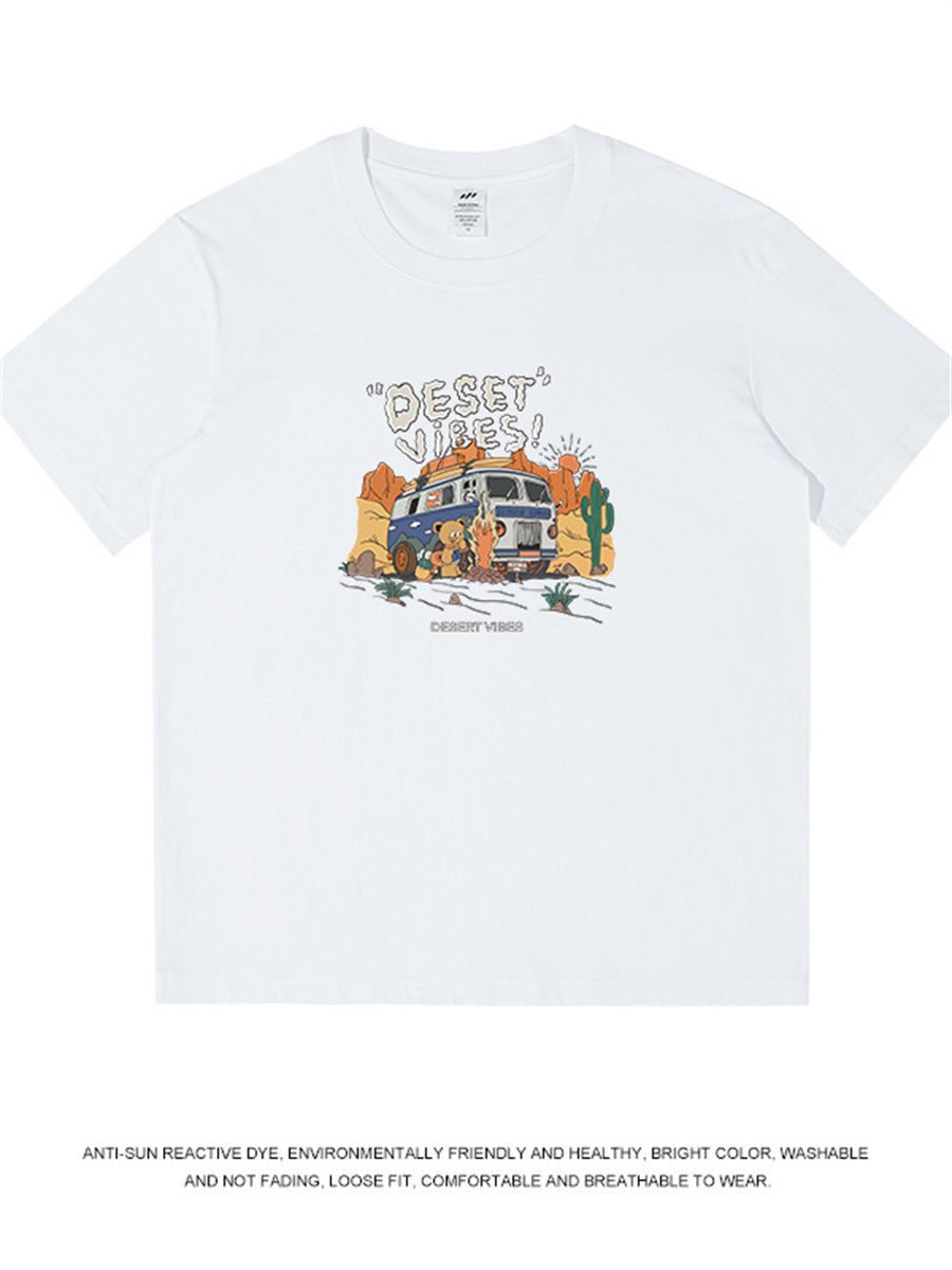 Liber Summer Men's Printed Cartoon T-shirts