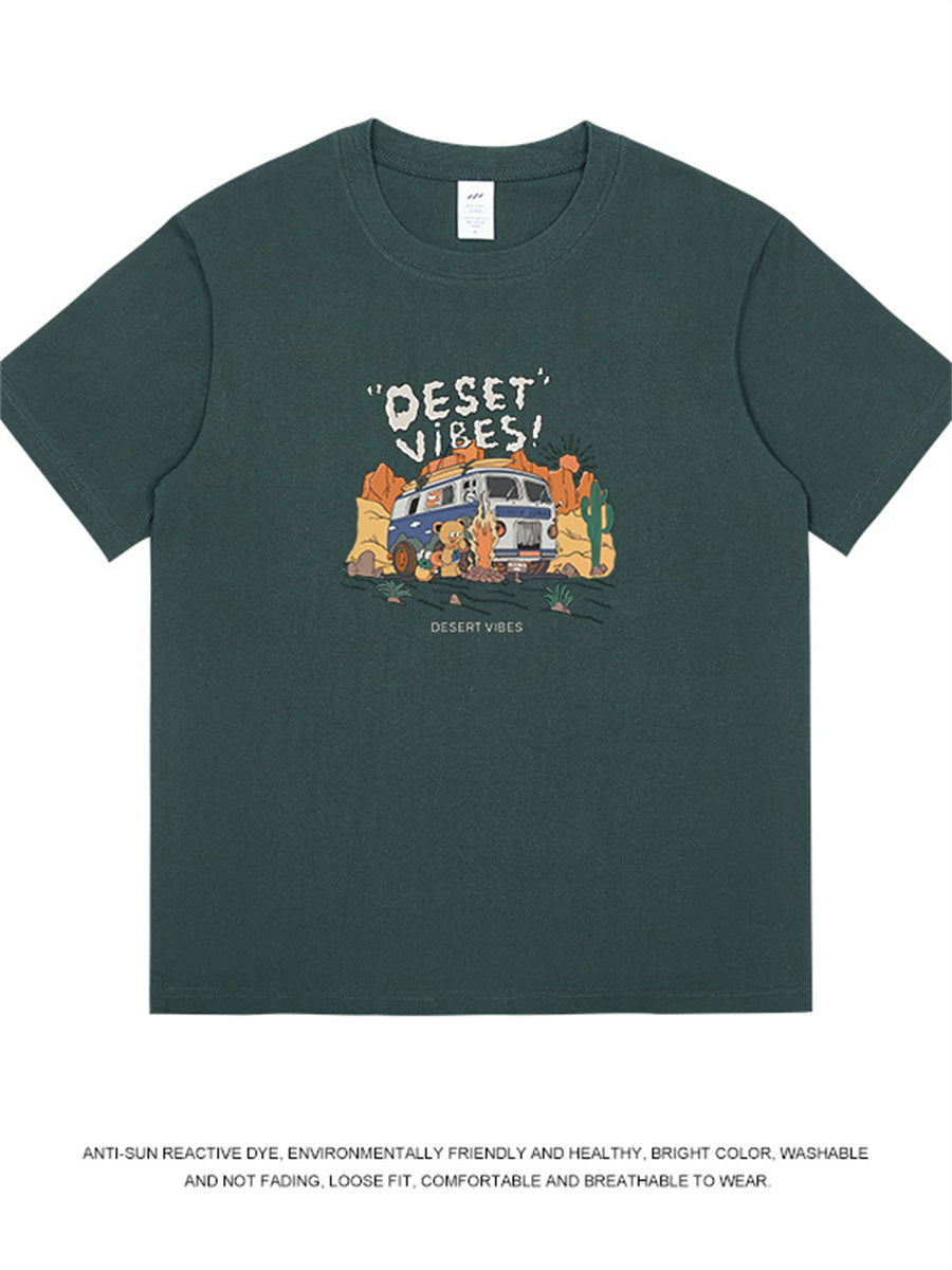Liber Summer Men's Printed Cartoon T-shirts
