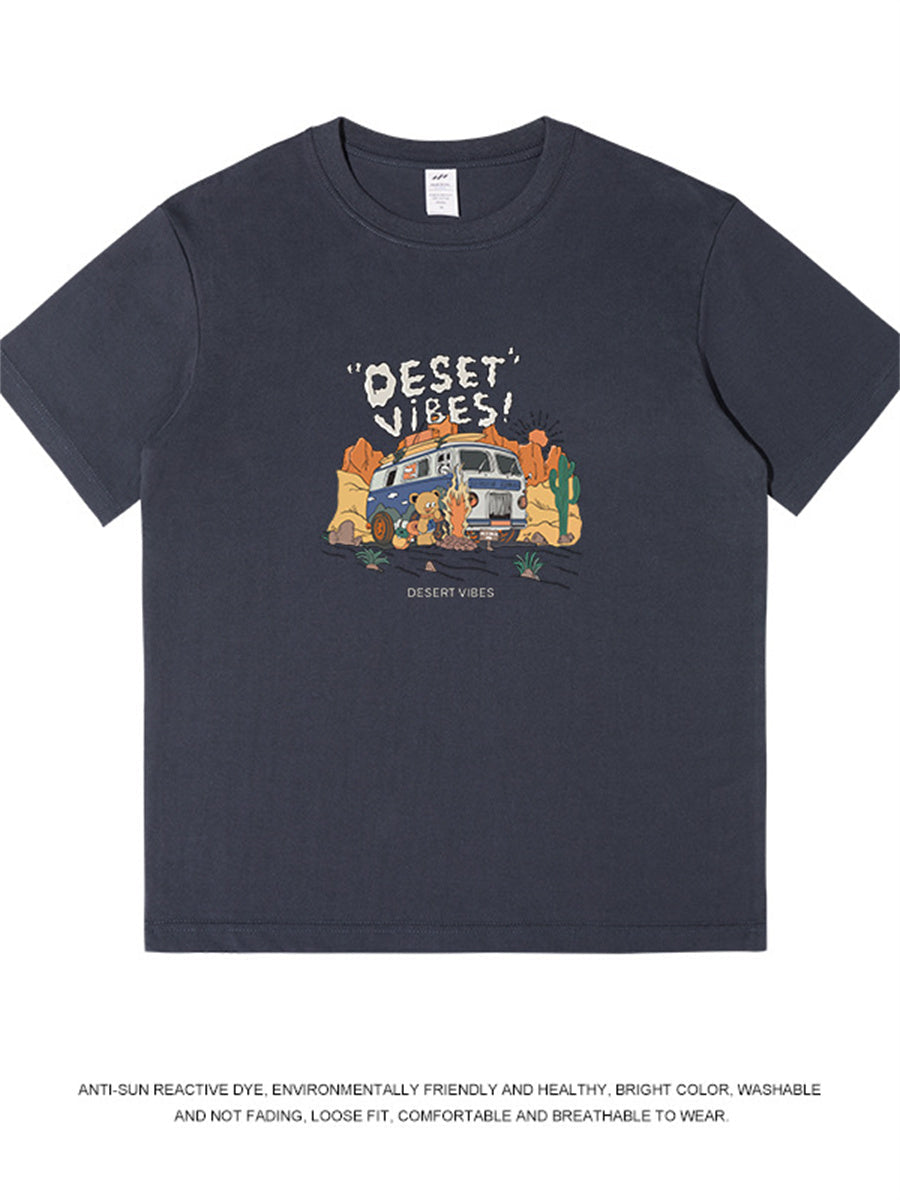Liber Summer Men's Printed Cartoon T-shirts