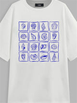 Liber Summer Women's Hip-Hop Printed Round Neck Short Sleeve Loose T-Shirt